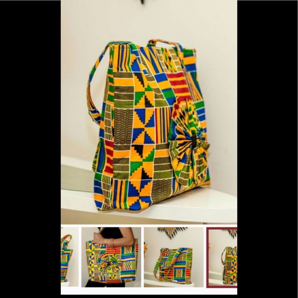 Kente Beauty-Bow Tote Bag